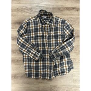 Carhartt Jacket Mens Loose Fit‎ Flannel Heavyweight Blue Plaid Size XXL Workwear